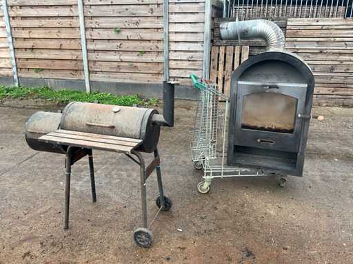 Wood stove + BBQ