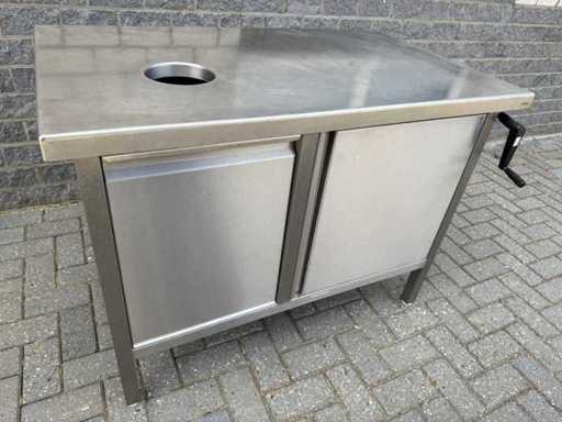 120cm - Rvs werktafel