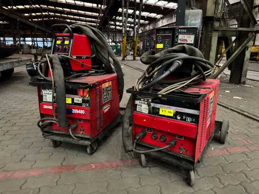 LINCOLN ELECTRIC IDEALARC CV400-I 2 industrial welders with wire feeder