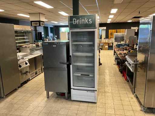Intercool SRC-550SAX glasdeur koelkast