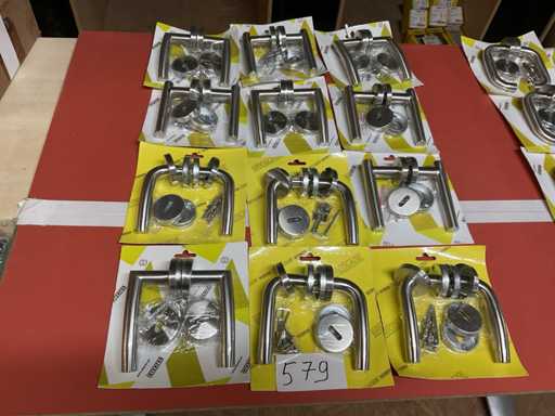 12 Door handles stainless steel