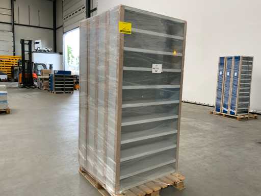 Armadio a mensola aperta Povag - 9 mensole grigie/grigie