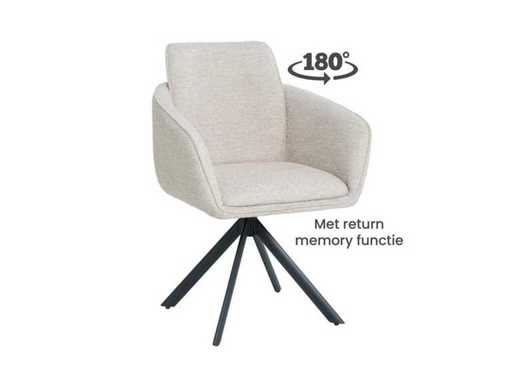 Dining Chair (4 x )touch creme stoel mats