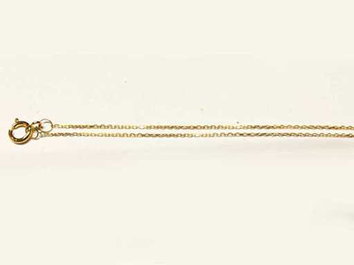 9KT Gelbgold-Diamant-Schliff 3-teilige Ketten-Set