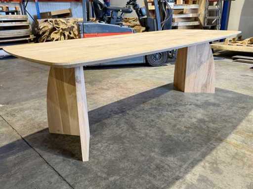 Eiken Deens ovaal eetkamertafel 240 cm