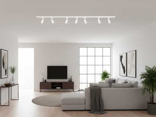 Système de rail de 3 mètres avec raccord GU10 spot de rail de 9 pièces blanc (3x)