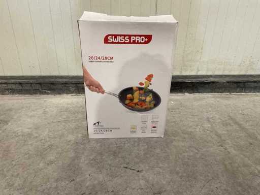 Poêle en céramique verte Swiss Pro+ Ustensiles de cuisine