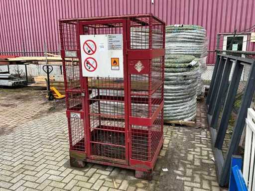 Gas cylinder storage container