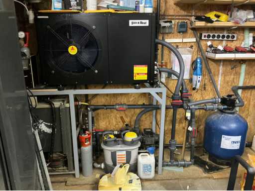 Sun + Heat PRO 125+ISO Pompe à chaleur Piscine Matériaux d’installation