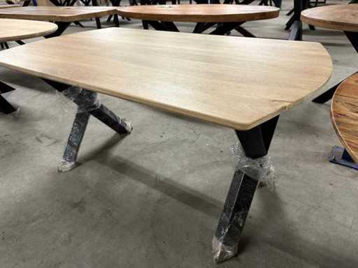 MASSIEF EIKEN TAFEL 3 CM 160X100 X - POOT SKYLT MATLAK 