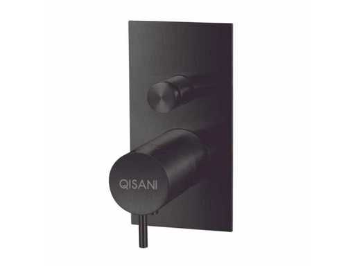 Qisani - Flow - Thermostatic built-in valve 2-way square construction part - Black