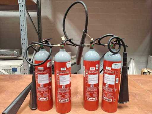 4x co2 snelblusser - Fire extinguisher - sicli 
