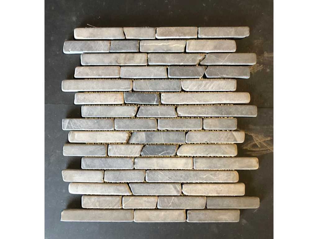 Stock liquidation of natural stone brick slips, mosaic tiles and basins