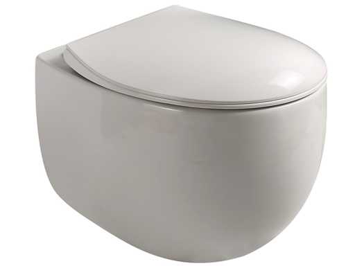Mawialux hangend rimless toilet - glans wit