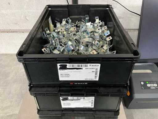 Würth 10.07 kg U-klem dubbele VZD-D35-NZG in stapelbare bak