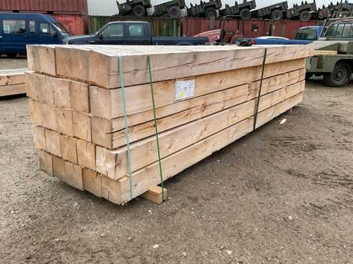 Partij houten balken