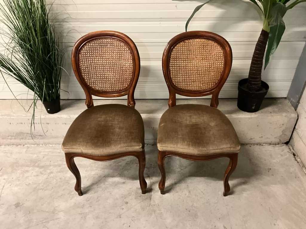 Restaurant chair "Louis XV" with upholstered seat (22x)