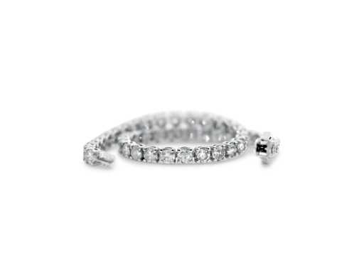 Armband aus 14 Karat Weißgold mit 7,66 % natürlichen Diamanten