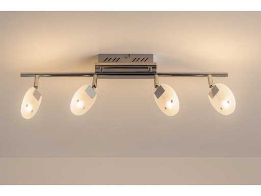 4 x LED Ceiling Spotlight – 4 Spotlights – 4 x 5W – 4000K Neutral White – Silver – HL7164L