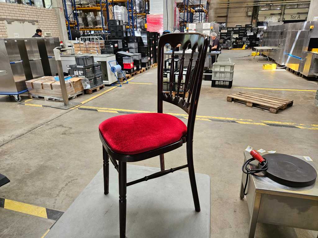 Houten stoel Cheltenham / bekleding rood x 25