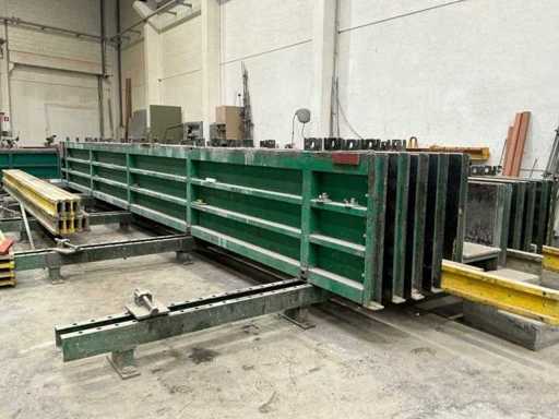 Battery concrete formwork double ( Precast concrete ) - 10M at 5x1m and 5x 0.75M