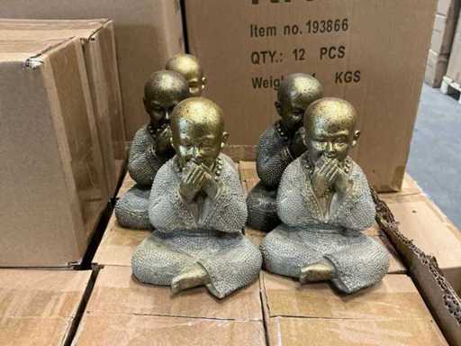 Partij beeldjes Shaolin monniken H15cm (89x)