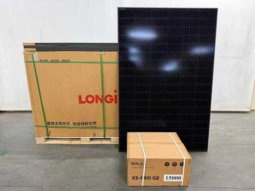 Longi – Set mit 40 Solarpanels (410 WP) – Solax 15 kW Wechselrichter