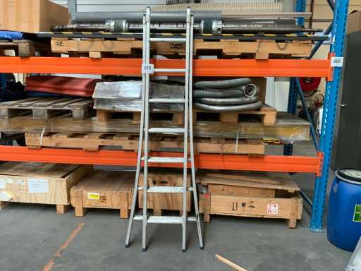 Échelle coulissante en aluminium solide en 2 parties