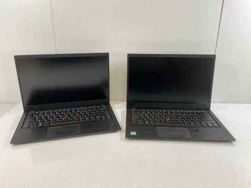Lenovo ThinkPad X1 Carbon 6th 14", Core(TM) i7 8th Gen, 16 GB RAM, No HDD Laptops (2x)