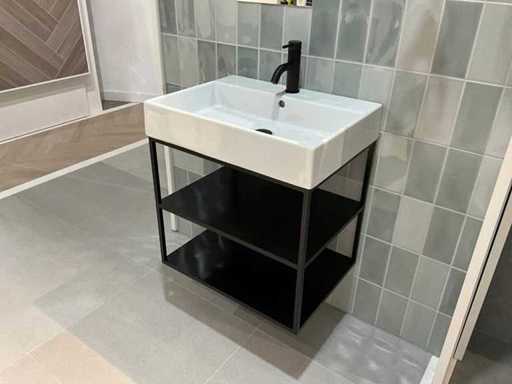 Cadre en acier noir mat - Ensemble de meubles de salle de bain 60 cm