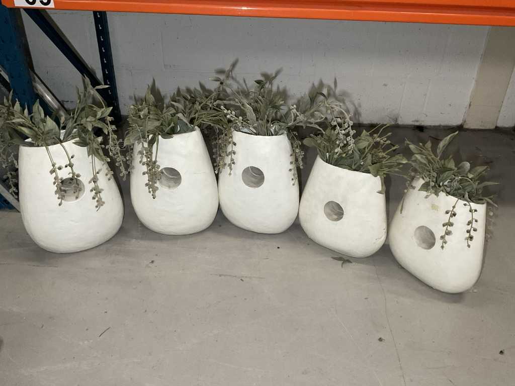 Kunstplant in pot (5x)