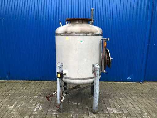 Stainless Steel Tank with Insulation and Heating Coil 600 L Stainless Steel Storage Tank Insulated with Heating Coil