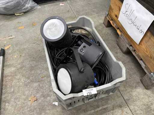 Reflektory LED Showtec Luna PAR 60 z okablowaniem