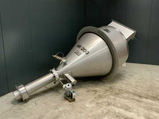 Tramoggia silos in acciaio inox con valvola di chiusura