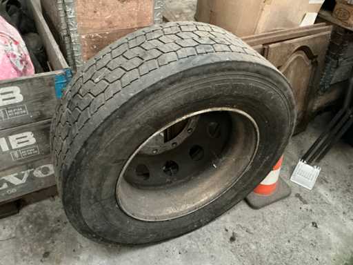 Truck tire on rim (2x)