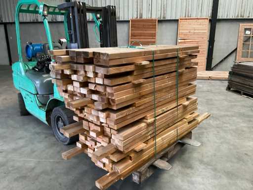 Lot de grinzi de pin 80-150x9x4,5 cm