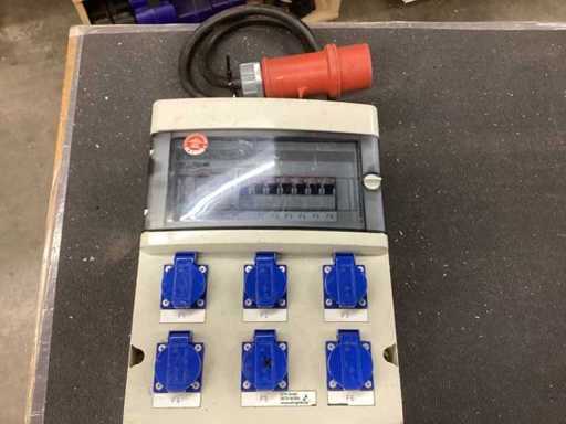 32 A CEE auf Schuko, Stromverteiler, Verteilerkasten