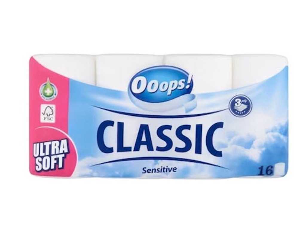 OOOPS! - Toilet paper sensitive 3-ply 16 pieces (40x)