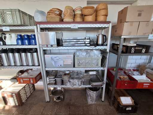   Aluregal BRÖKELMANN FWB with content