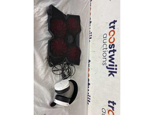 Supporto per raffreddamento per notebook GXT 278 + Trust GXT491W Fayzo - Cuffie wireless per gaming 