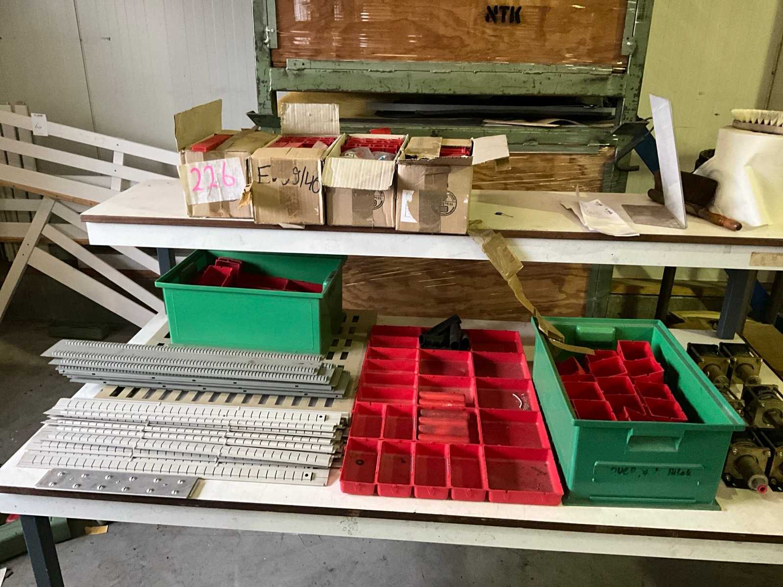 Party box dividers and trays for tool drawers cabinets