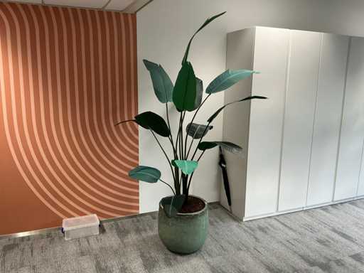 kunstplanten met pot (2x)