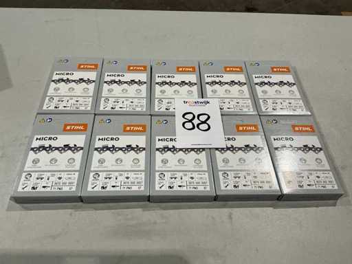 10x Stihl 3670 000 0057 Chaîne pour tronçonneuse