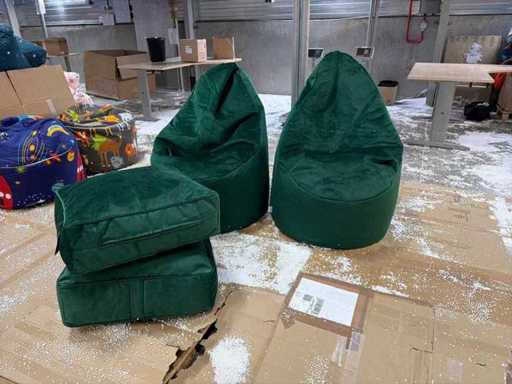 Loft25 Beanbags (+ foot benches) (2x)