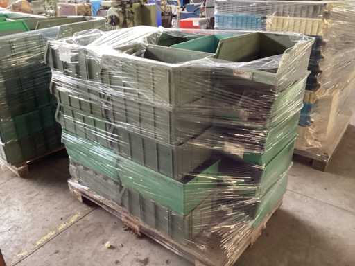 Stackable plastic crates