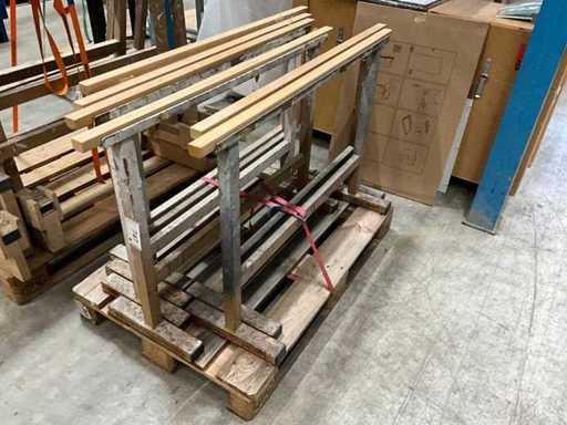 Caballete de trabajo de 6 piezas, bastidor de montaje con un pie metálico de versión pesada 
