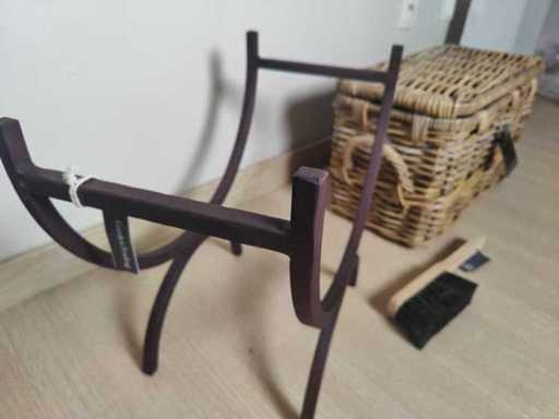 Wood Carrier - Storage Basket - Hand Brush