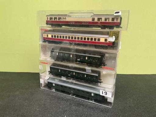 Fleischmann 5677 04 / 5087 / 5163 Wagon miniature (5x)