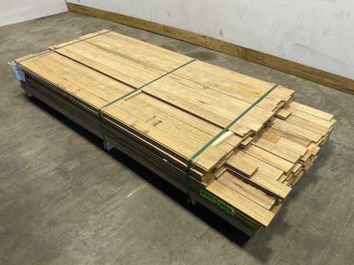 Partij Fraké planken mes- en groef verbinding 215-245x9,2x2 cm