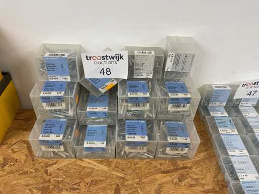 12 dozen blinde revetten; deels inox